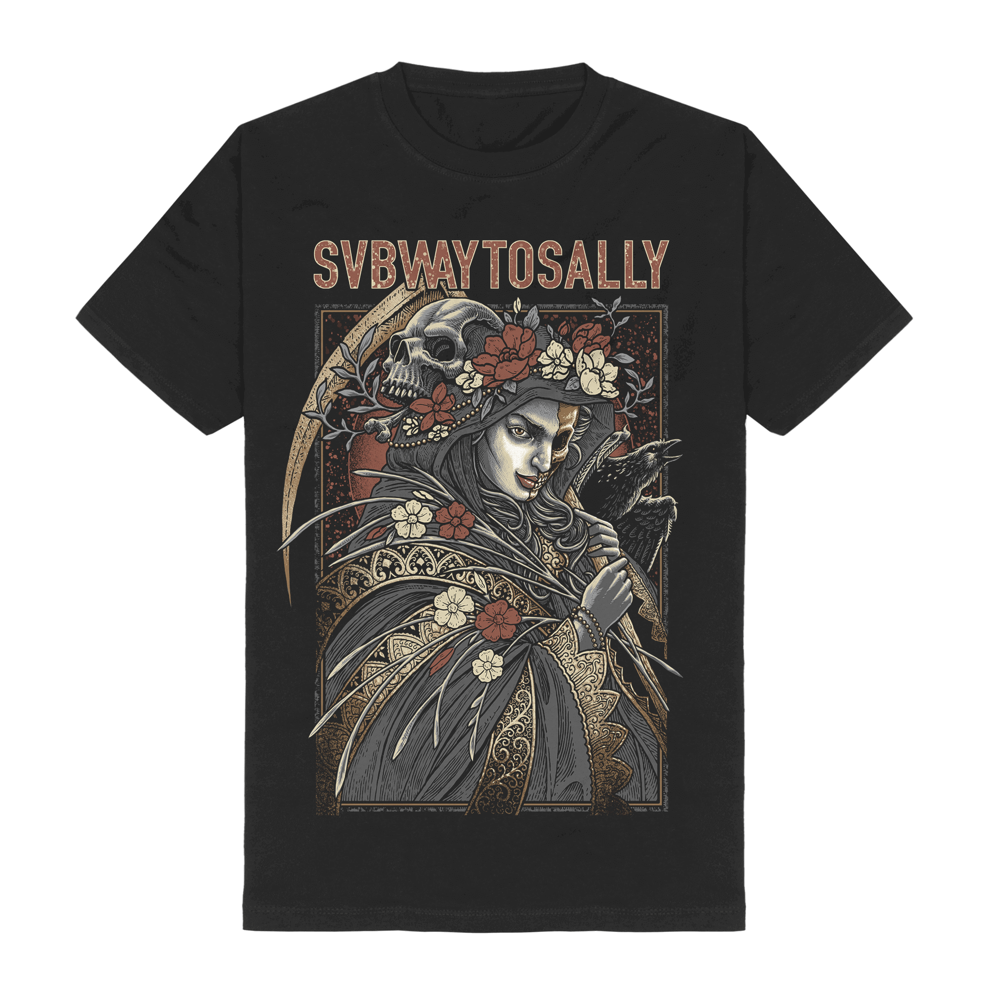 Subway To Sally Floral Grim Reaper T-Shirts 425912