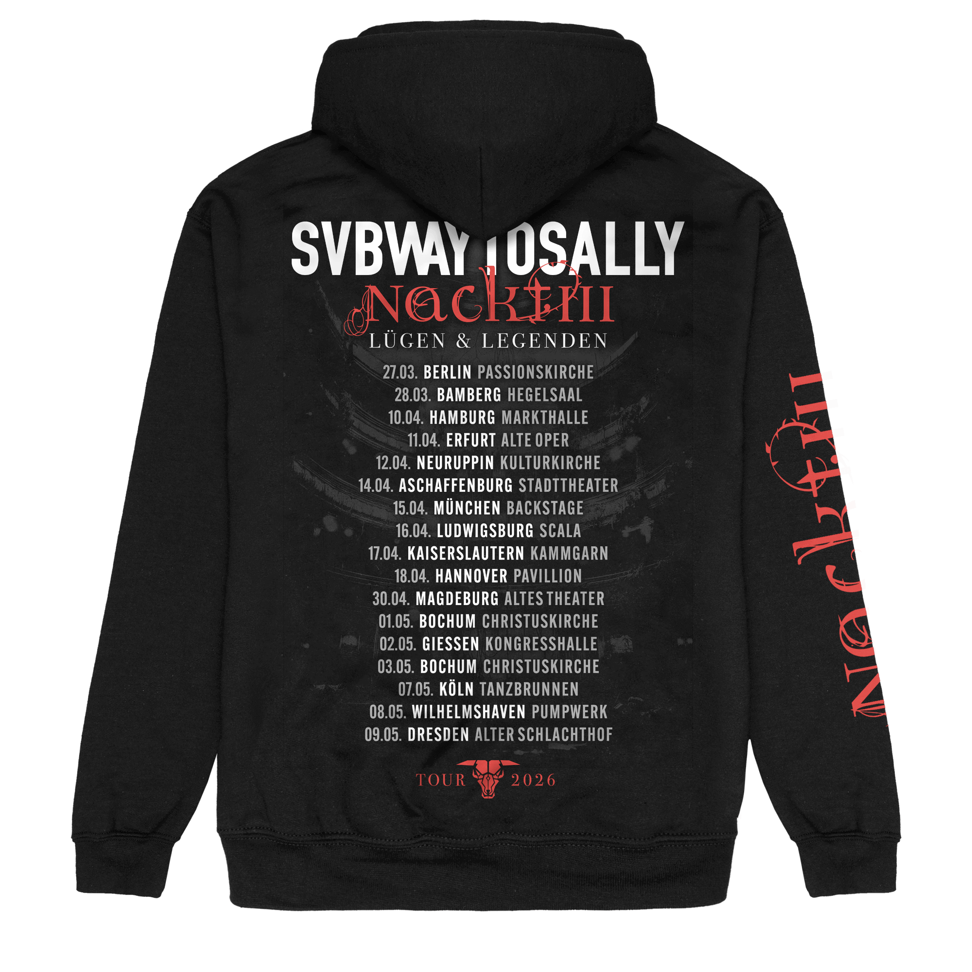 Subway To Sally Nackt III Tour 2026 Kapuzenpullover 437063